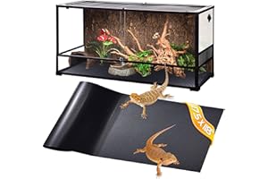 KUNBEIEN Bearded Dragon Tank Accessories,Reptile Substrate for Terrarium,Reptile Terrarium Liner Bedding,Durable and Dirt Resistant Reptile Carpet,Suitable for Gecko,Tortoise,Snake, 17.5X118 inches