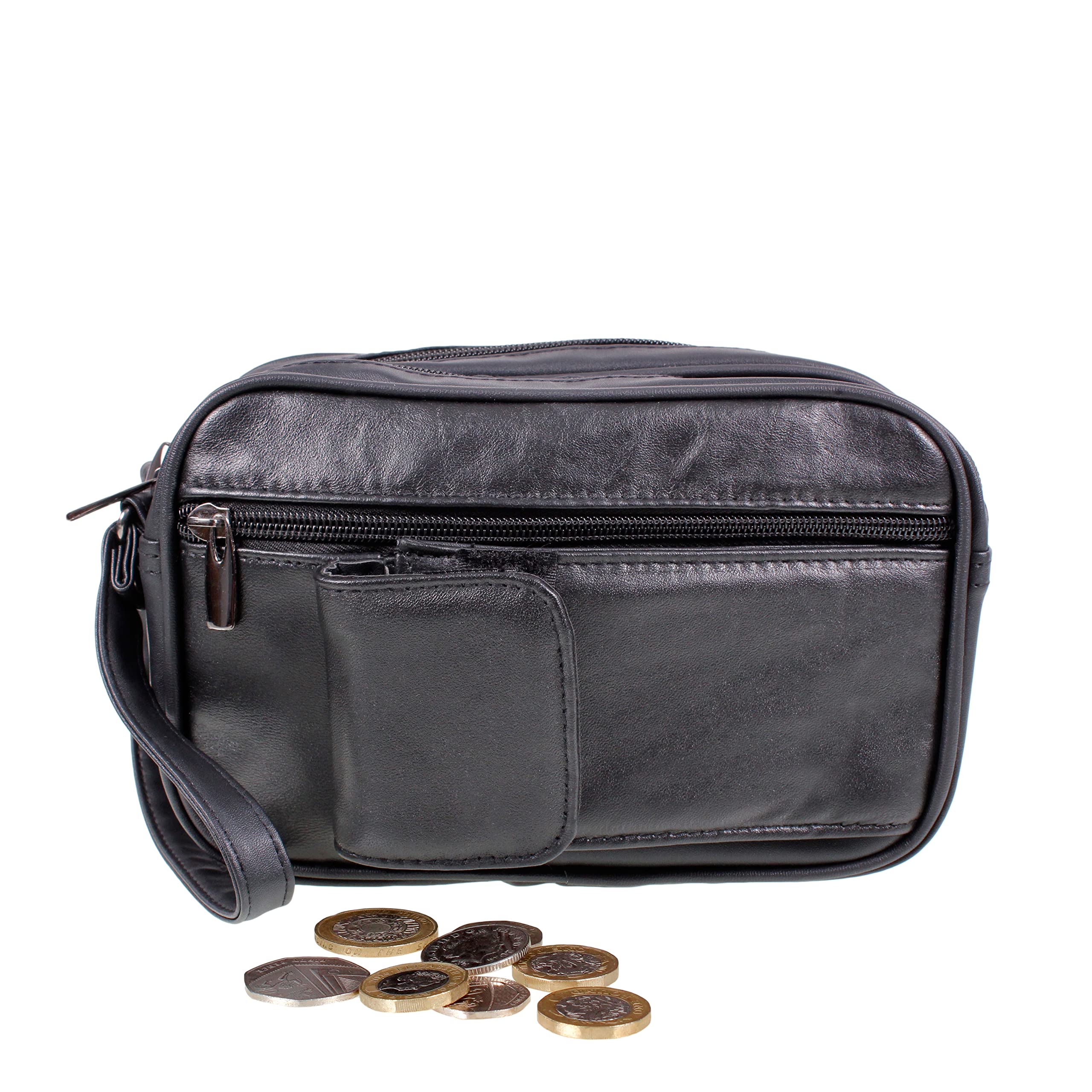 Taxi Driver Money Bag, Black, Medium