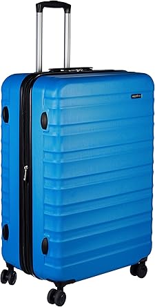 blue hardside luggage