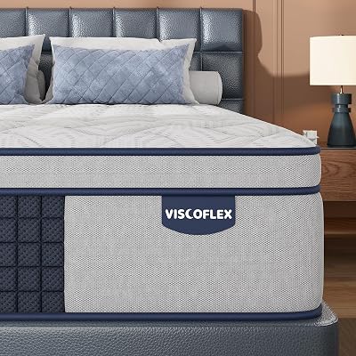 Extra Firm Queen Mattress 14 Inch, Deep Sleep Hybrid Mattress for Lumbar Support & Back Side Sleepers, Pain Relief Mattresses in a Box with Pocket Springs & Cooling Gel - 365-Night Trial, CertiPUR-US