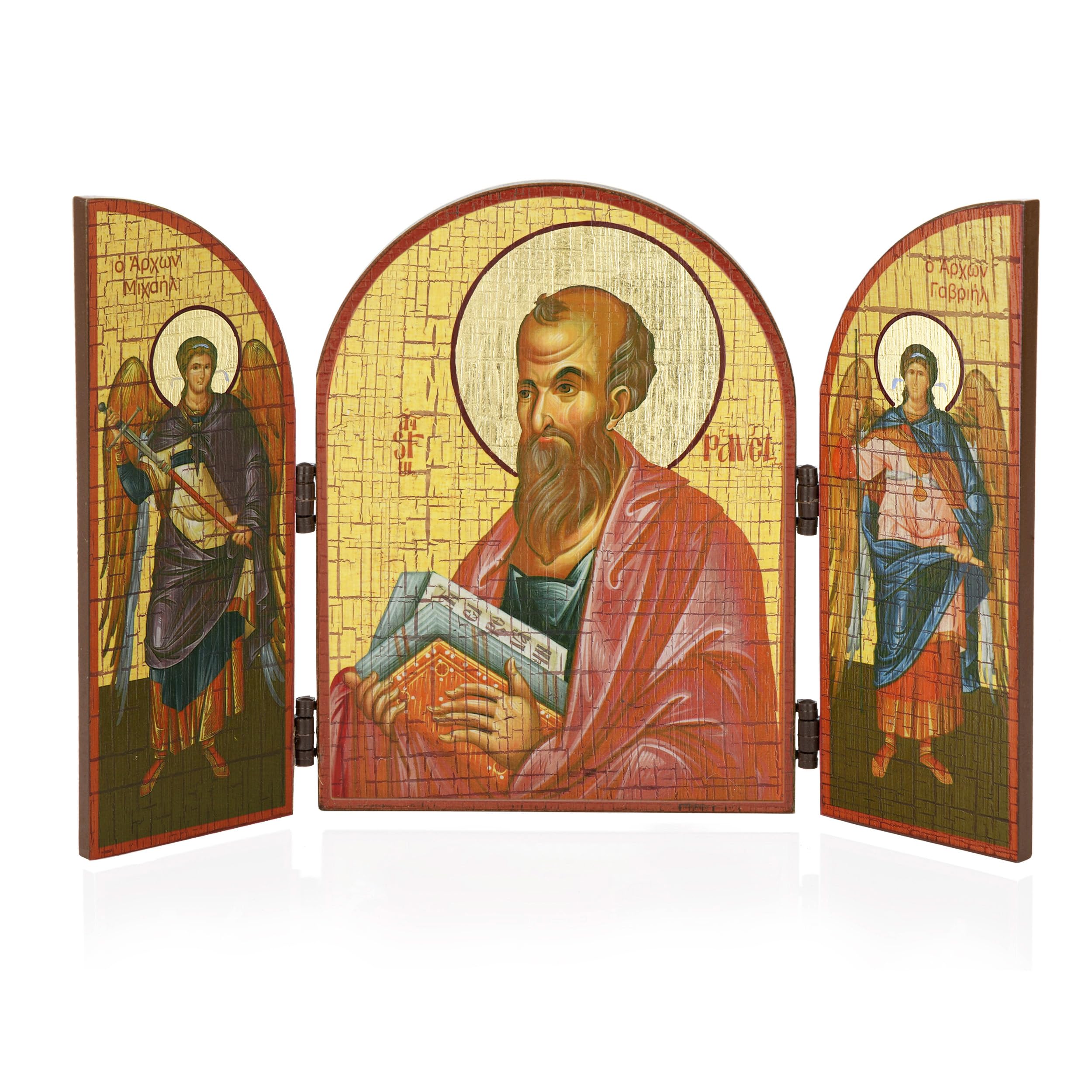 NKlaus Holy Apostle Paul Icon Triptych Wooden 25 x 16 cm Christian 13799