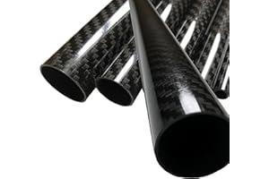 CARBON KEVLAR SUPPLY (2) Carbon Fiber Tube - 25mm x 23mm x 1000mm. Pure 3K - Glossy Finish Tubes. Hollow Carbon Fiber rods (Carbon Tubes)