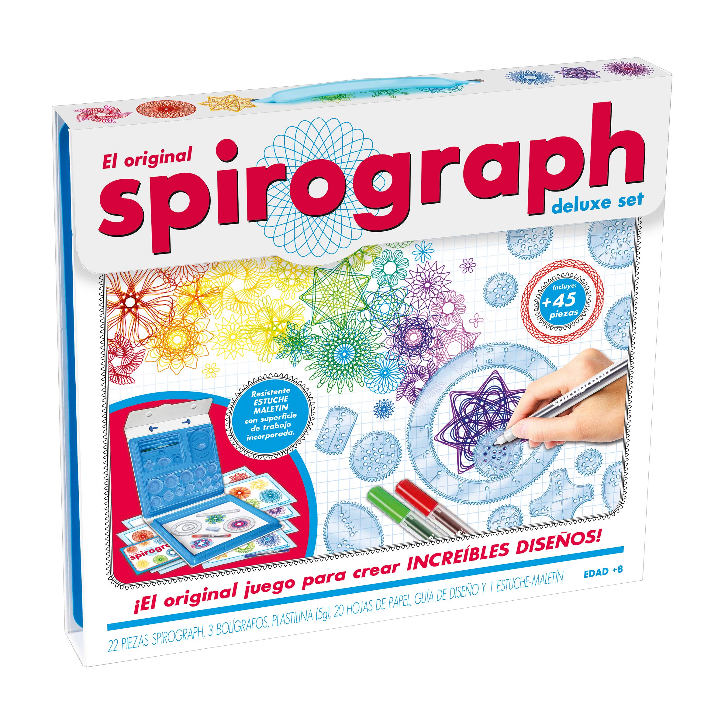 World Brands Spirograph Deluxe Set, Drawing Kit, Crafts, Painting Stencils, Children's Mosaics, Learn to Draw, Gifts for Children (80977)
