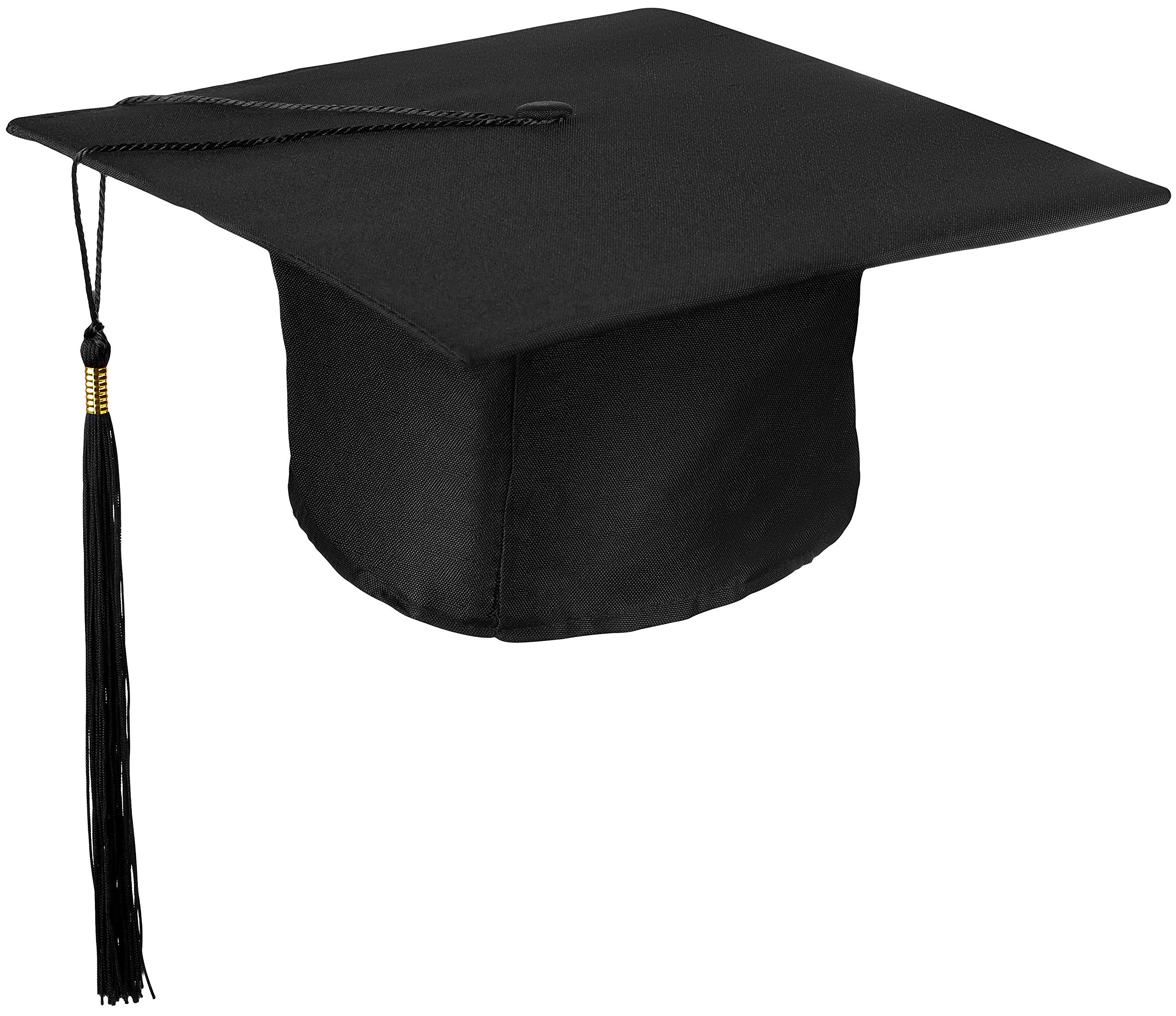 Balinco Bachelor Hat | Black Graduation Cap | Adjustable Size | Uni, Master, FH, Doctor Hat | Perfect for Graduation Parties & Carnivals