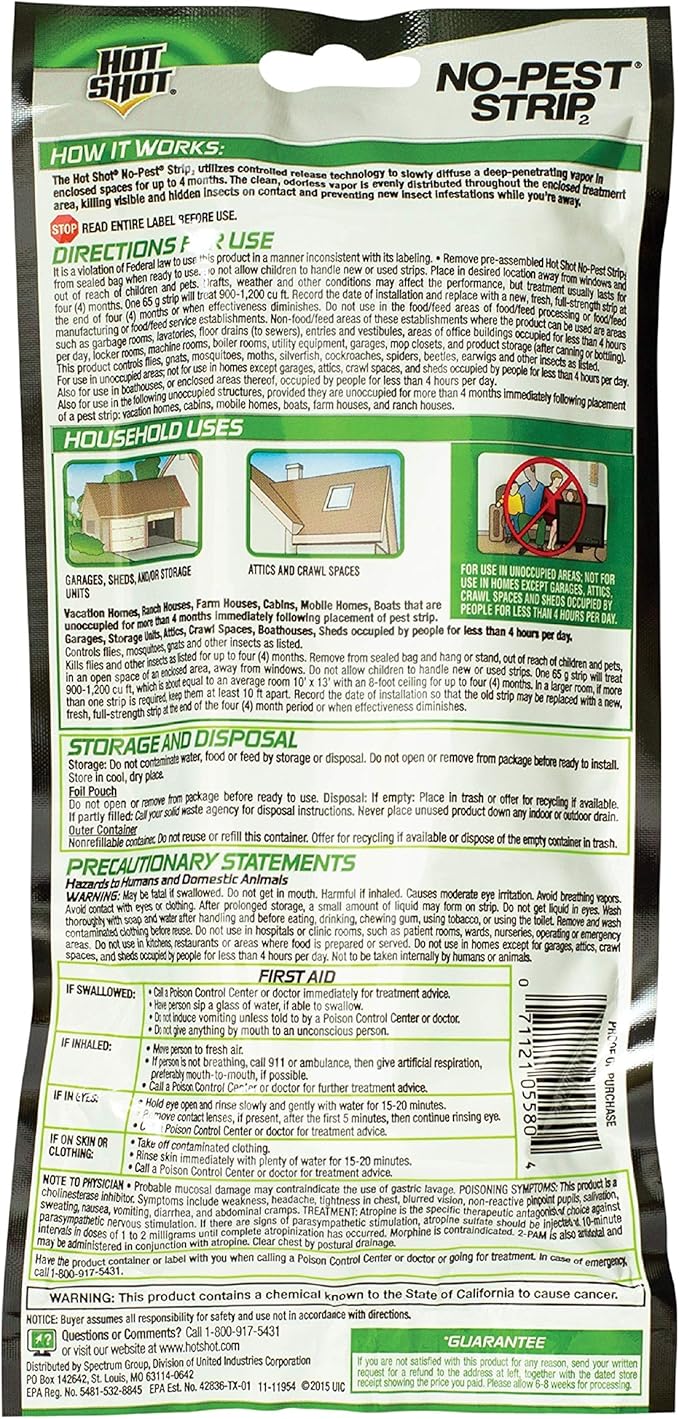 Amazon Com Hot Shot 100046114 No Pest Strip Pack Of 1 Home