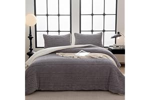 COTTEBED Sherpa Fluffy Comforter Sets King Size, Boho Tufted Bedding Down Blanket Comforter, Super Soft Polycotton Shabby Plu