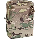 Tactical Gp Pouch, Molle General Purpose Expanded Storage Tall Bags Large Utility Nylon Bag for Duty Belt and Vest