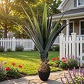 Giegxin 1 Piece 4ft Tall Artificial Spiked Agave Plant Potted Faux Agave Plants 48'' UV Resistant Large Realistic Artificial Greenery Outdoor Indoor for Housewarming Gift House Garden Bathroom