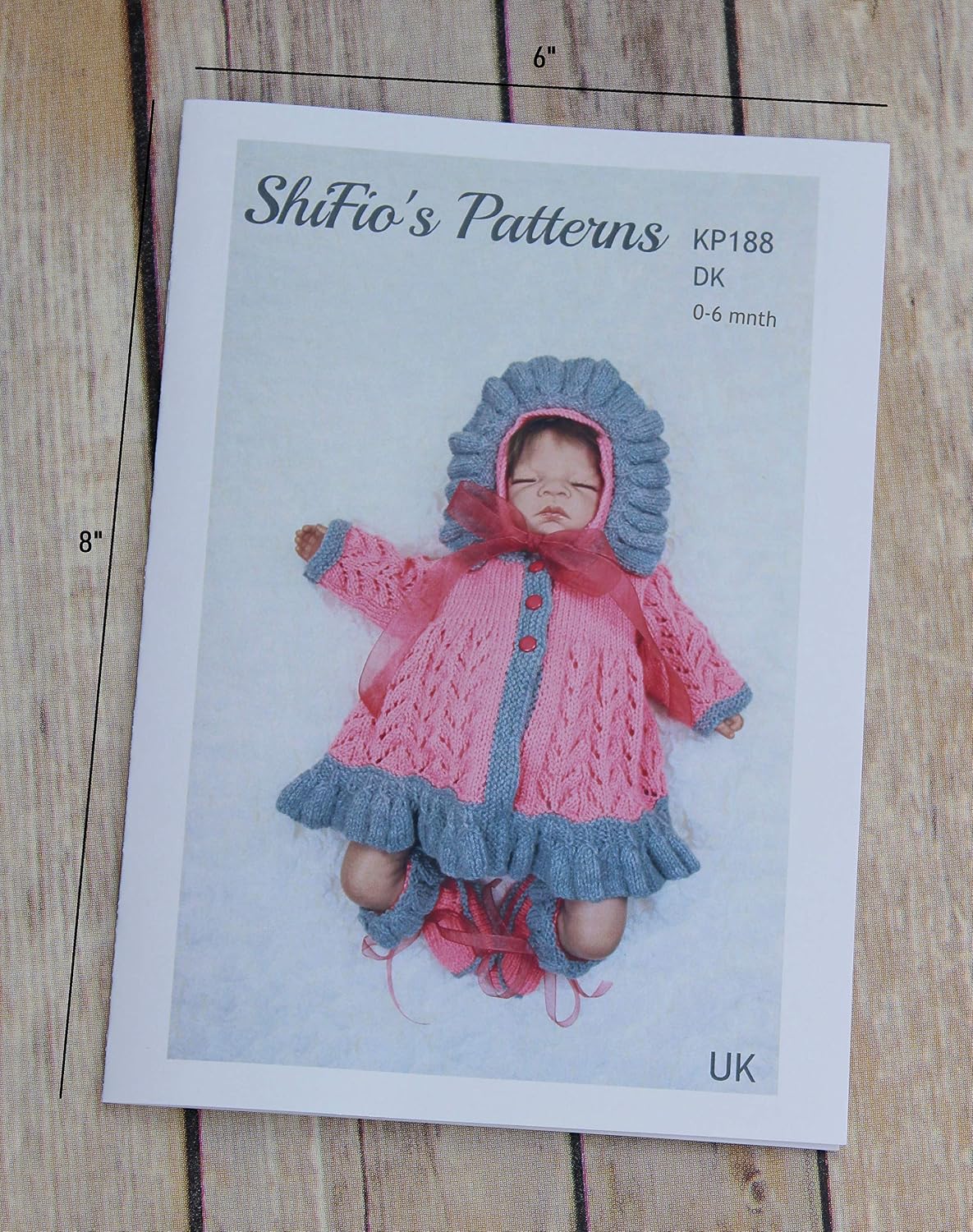 Knitting Pattern for Babies matinee Jacket Bonnet and Matching Booties, Baby Knitting Pattern, 0 to 3 Months & 3 to 6 Months - Image 3