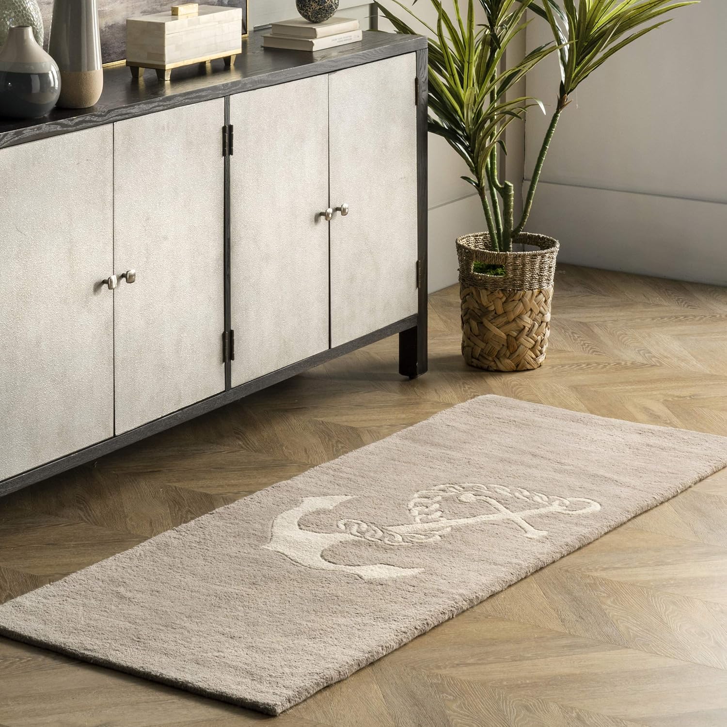 nuLOOM Hand Tufted Set Sail Teppich, Wolle, beige, 2' x 6': Amazon.de