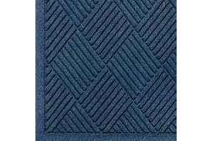M+A MATTING WaterHog Diamond | Commercial-Grade Entrance Mat with Fabric Border – Indoor/Outdoor, Quick Drying, Stain Resistant Door Mat (Navy, 6' x 8.4')
