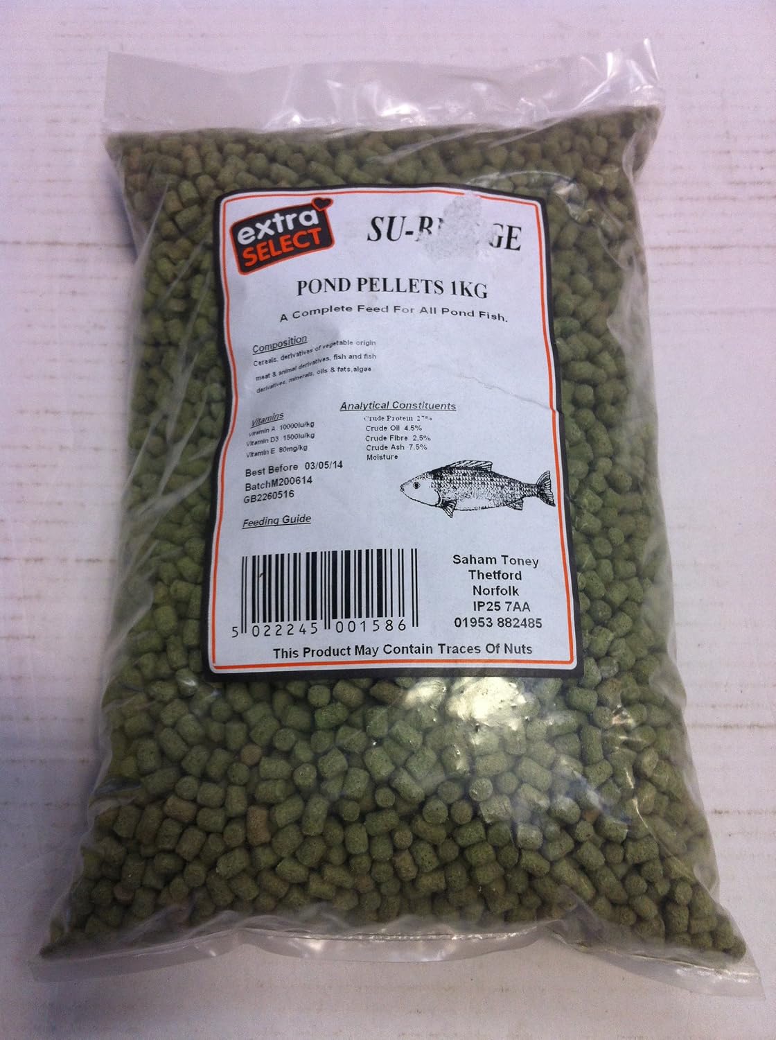 Extra select pond pellets 1kg, 1 kg (Pack of 1)