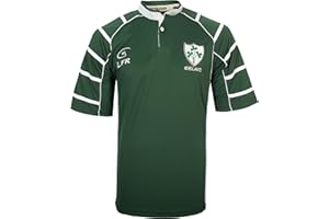 LIVE FOR RUGBY Ireland Breathable Shamrock Crest Short Sleeve Rugby Shirt
