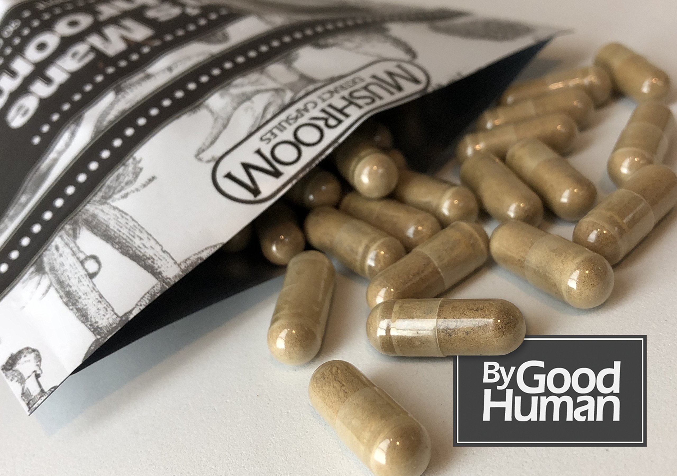 Lions Mane Mushroom Capsule Supplement: 500 Milligram Supplements with Organic Lion\'s Mane Extract - Brain Boost for Memory and Mental Clarity - Immune and Nervous System Support Pills 90 Capsules