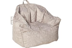 Big Joe Hug Bean Bag Chair, Gray Hyde, Faux Polyester Blend, Caribou, 3 feet