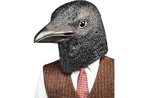 CREEPYPARTY Creepy Party Halloween Mask Black Crow Masks Novelty Halloween Costume Party Animal Bird Face Crow Head Mask