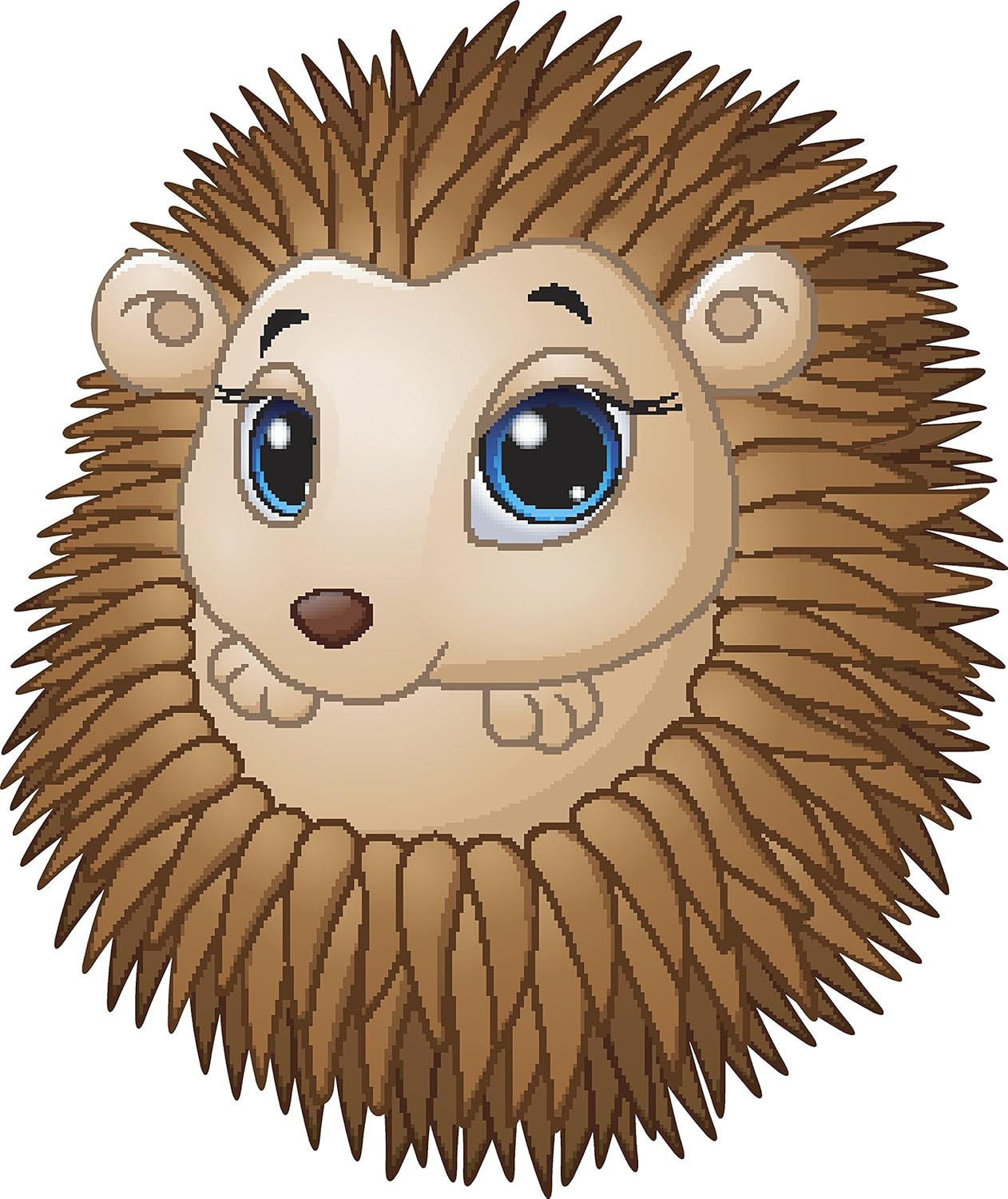 Amazon Com Pretty Pixelated Blue Eyed Hedgehog Porcupine Cartoon 1 Vinyl Decal Sticker 12 Tall Automotive