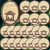 CroBlissful 24 Pack Christmas Nativity Scene Ornaments Bulk Wooden Christian Religious Catholic Gifts Nativity Story Jesus Mary Joseph Set Acrylic 3D Christmas Tree Decor Xmas Gifts (4 Inch)