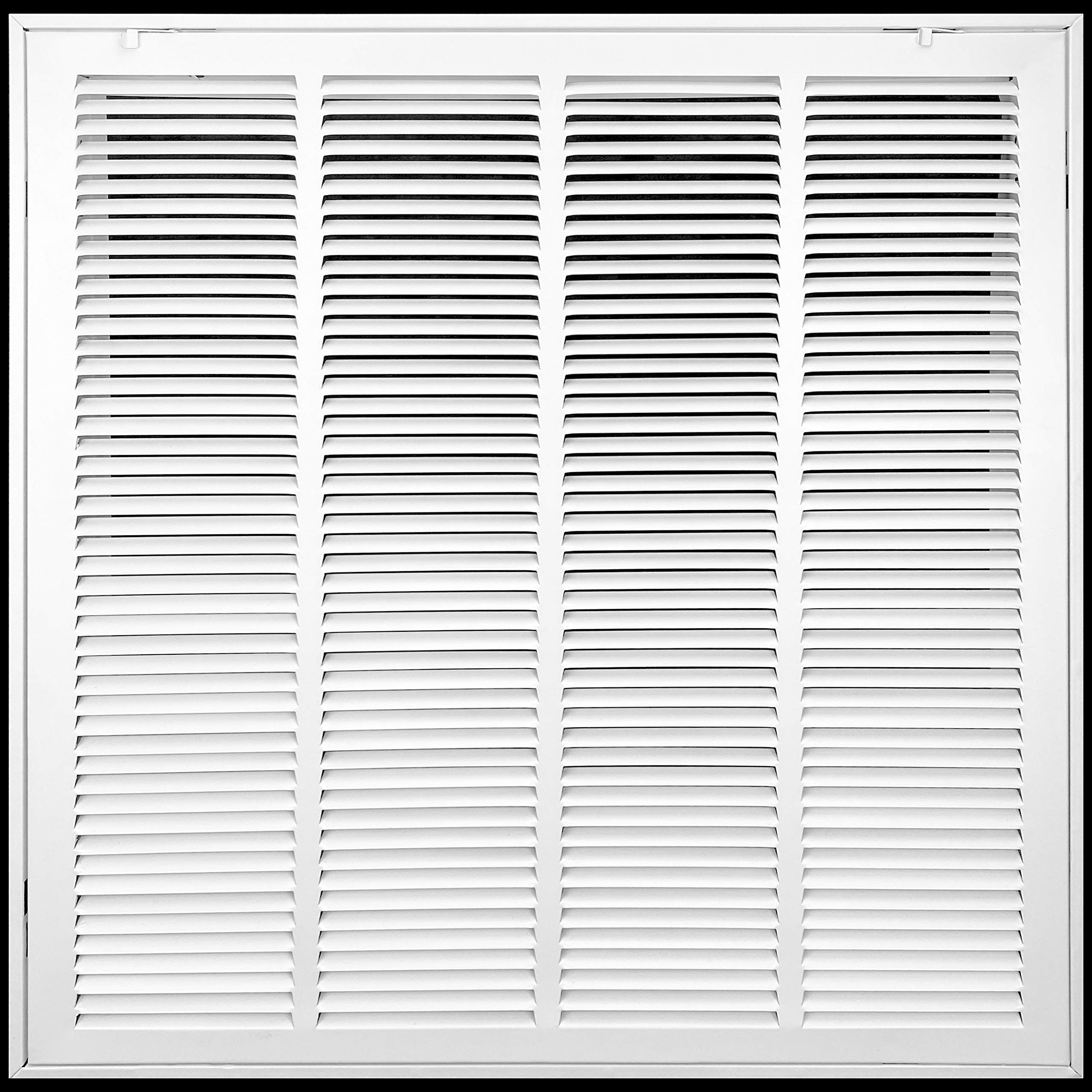 20" X 20" Steel Return Air Filter Grille [Removable Face Door] for 1-inch Filters HVAC Duct Cover Grill, White | Outer Dimensions: 22 5/8"W X 22 5/8"H for 20x20 Duct Opening