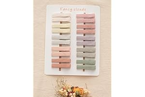 FANCY CLOUDS Hair Clips for Girls Women,Assorted 20Pcs 2" Solid Colors Hair Accessories for All Age Girls Toddler Kids,Fully Lined Alligator Clips Handmade Barrettes