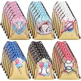Sunnymove 36 Pcs Ice Cream Drip Baseball Party Favors Baseball Drawstring Bag with Handle Ice Cream Drip Bags Bulk Sport Themed Gift Wraps Party Supply for Team Birthday Treat Candy Snack