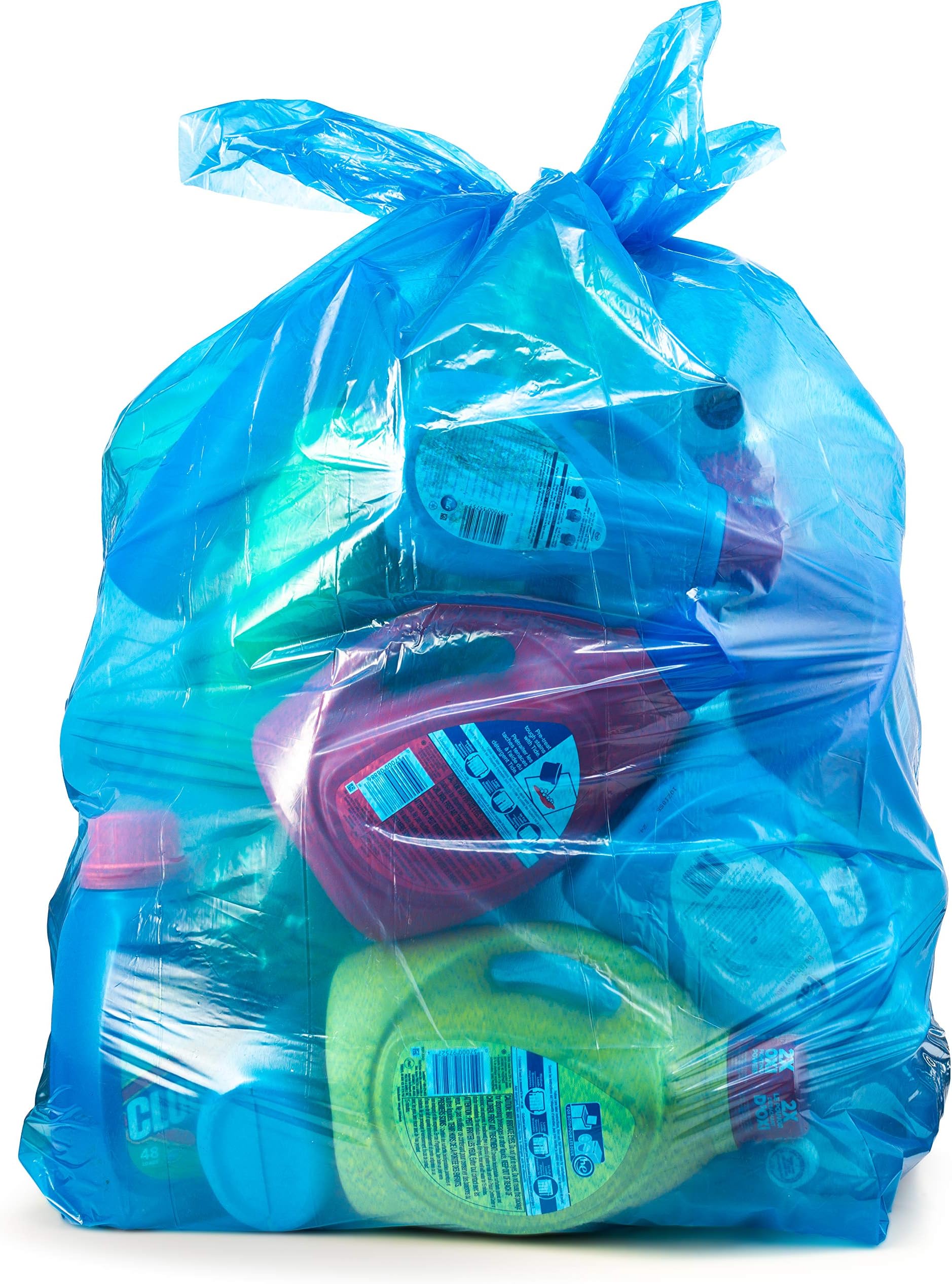 - 30-33 Gallon Trash Bags Heavy Duty (Value Pack 100 Count w/Ties) Blue Trash Bags 30-33,30, 33 Gallon, 35 Gal Capacity