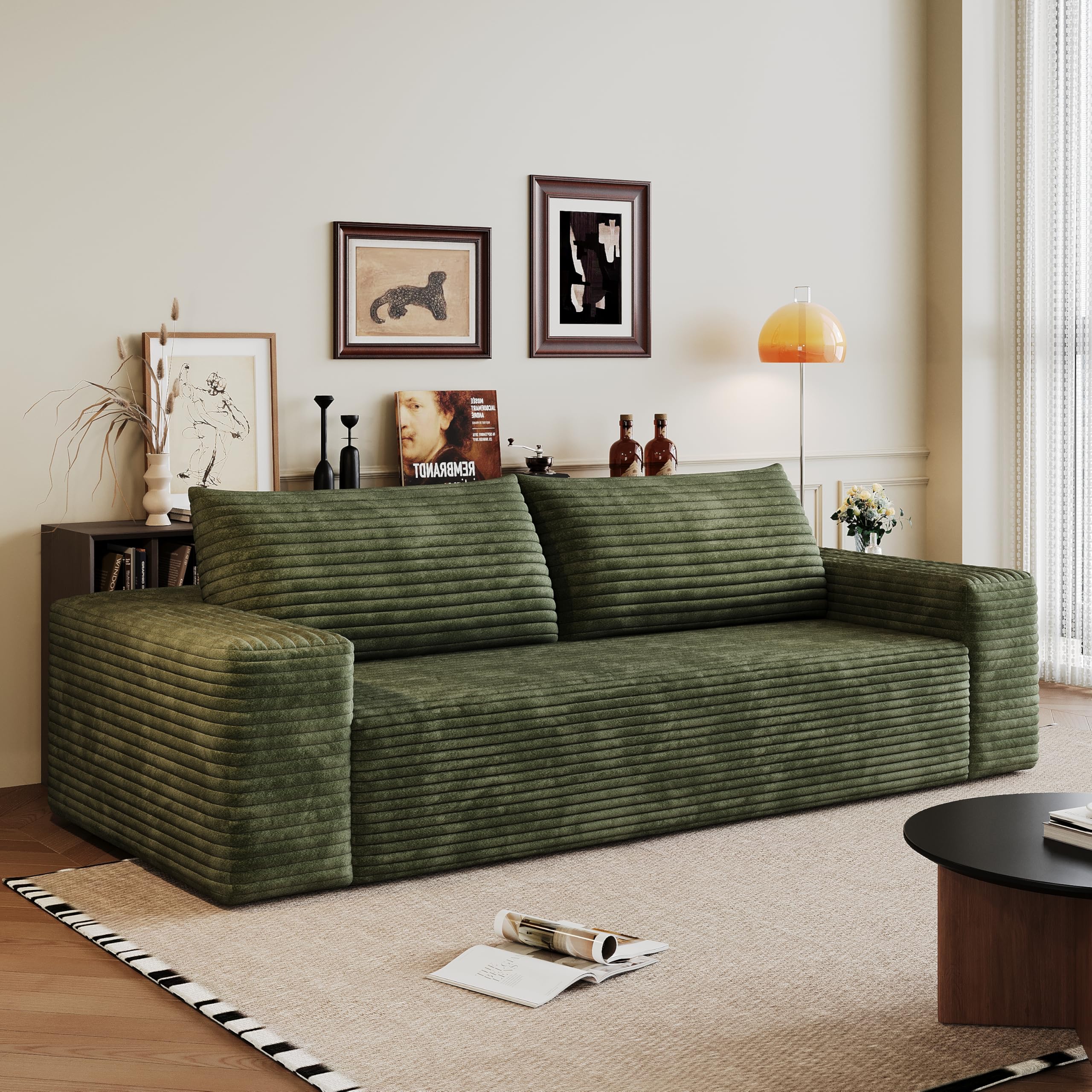 63" Cloud Loveseat Boneless Sofa Couch in a Box, No