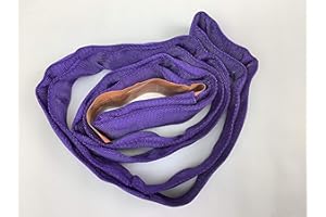 AutoHauler Supply - Purple Endless Round Sling 4 ft x 12 in, 2600 lbs Vertical, 2100 lbs Choker, 5200 lbs Basket, Polyester, Compatible with Truck, Trailer