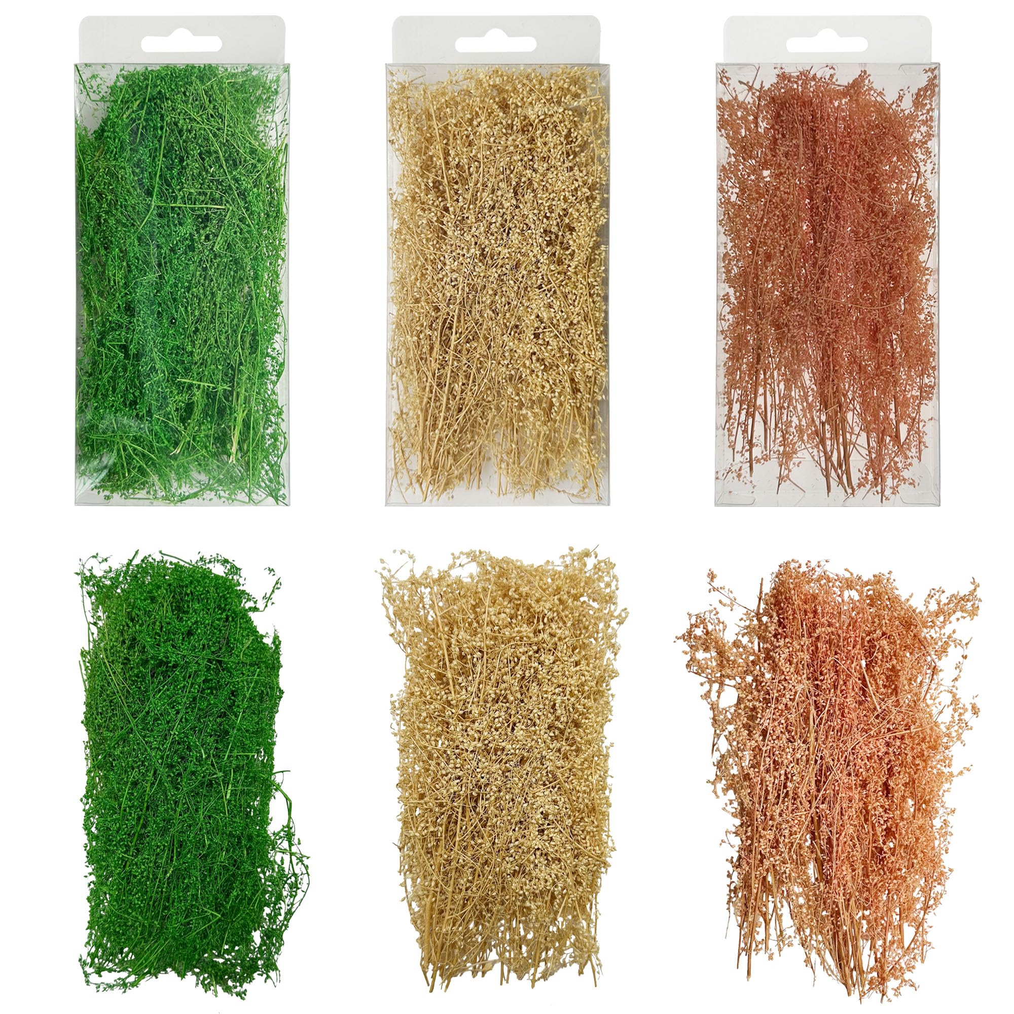 Woohome 3 Pack Miniature Shrubs - Long Shrub Vegetation Groups for DIY Architecture, Building Model Railway Train Diorama Garden Scenery Landscape Layout (Light Colour)