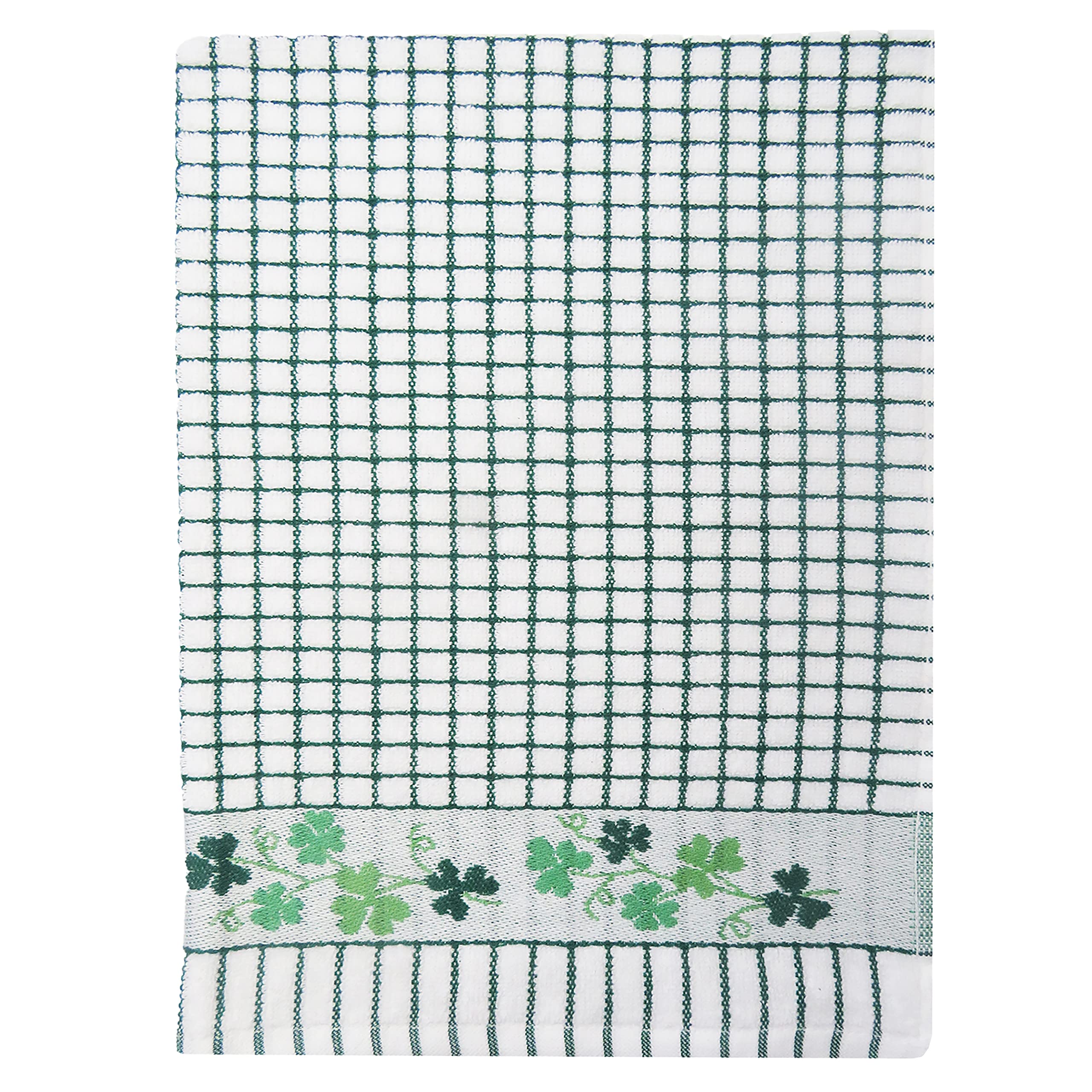 Samuel Lamont & Sons Poli-dri Jacquard Tea Towel Green Shamrock , Size 50cm x 70cm, 100% Cotton Terry Towelling , Ultra-absorbent & Super Soft , Machine washable, Green, One Size — image 1