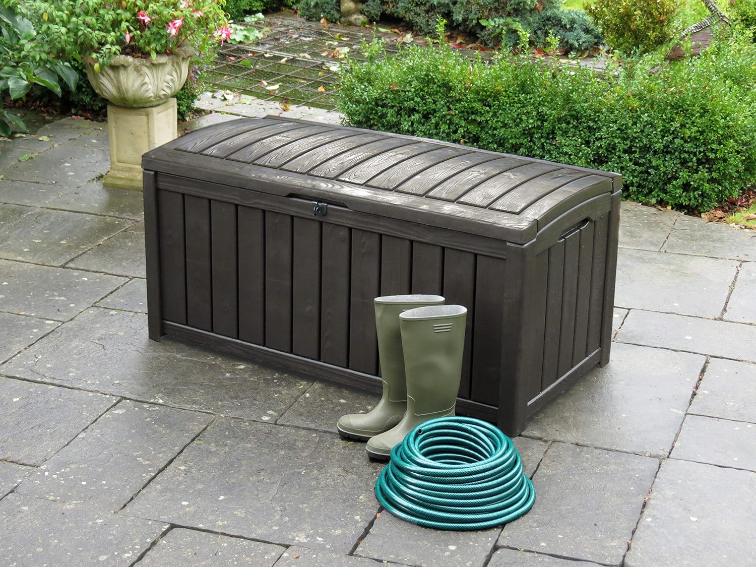 Super Saturday Keter Glenwood Outdoor Plastic Storage Box Garden