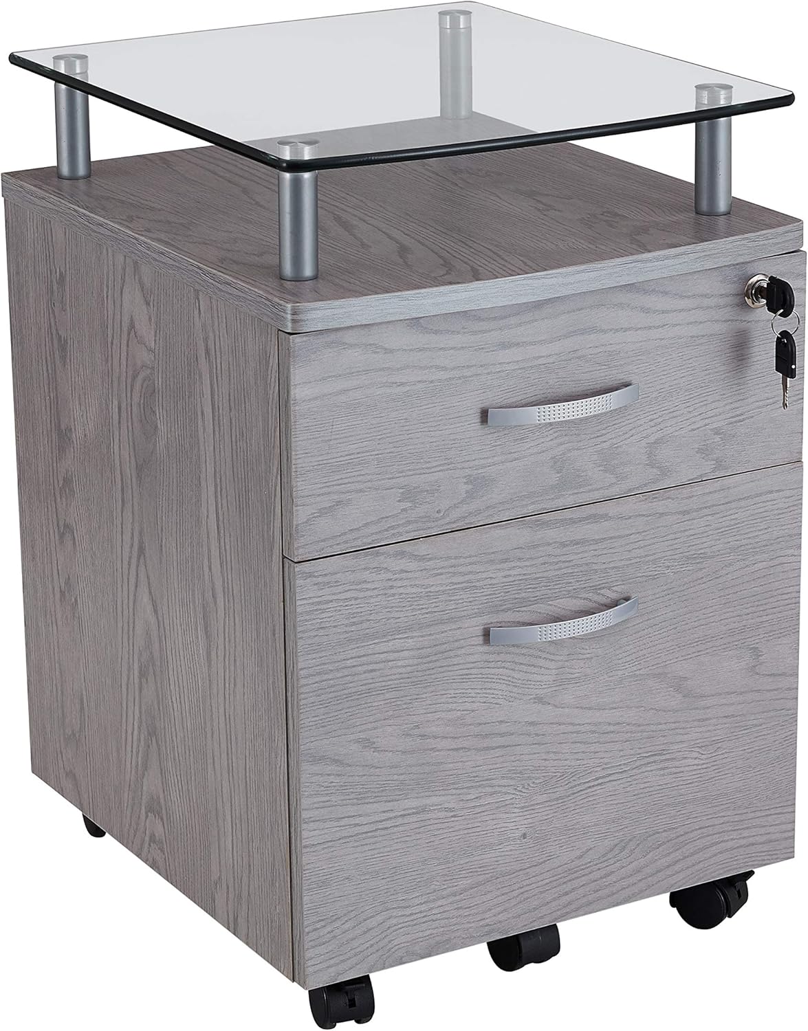 Amazon Com Techni Mobili Rollingg File Cabinet Regular Gray Furniture Decor
