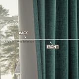CUCRAF 100% Blackout Curtains 66 x 114 Inch Eyelet 2 Panels Dark Green view 5