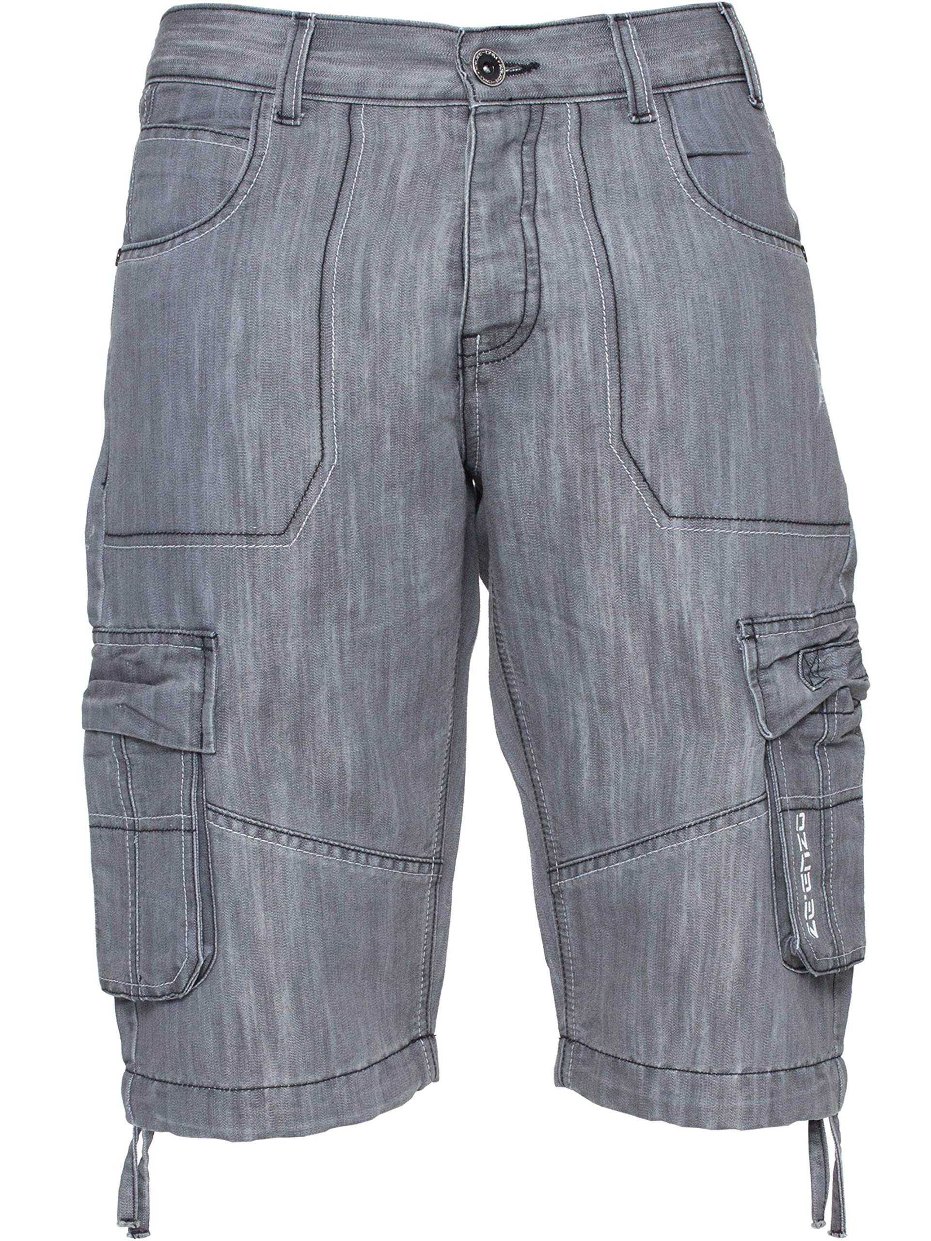 Ze ENZO EZS404 Grey 36 Shorts - FBA