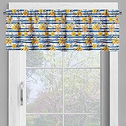 Ambesonne Floral Window Valance Pack of 2, Summer
