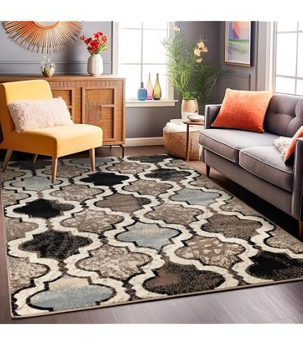 Amazon.com: Superior Modern Indoor Area Rug, Non Slip Rug, 6'x9