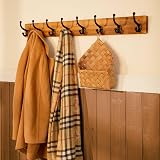 WEBI Rustic Coat Rack Wall Mount with 8 Cast Iron Hooks Brown 2 Packs view 2