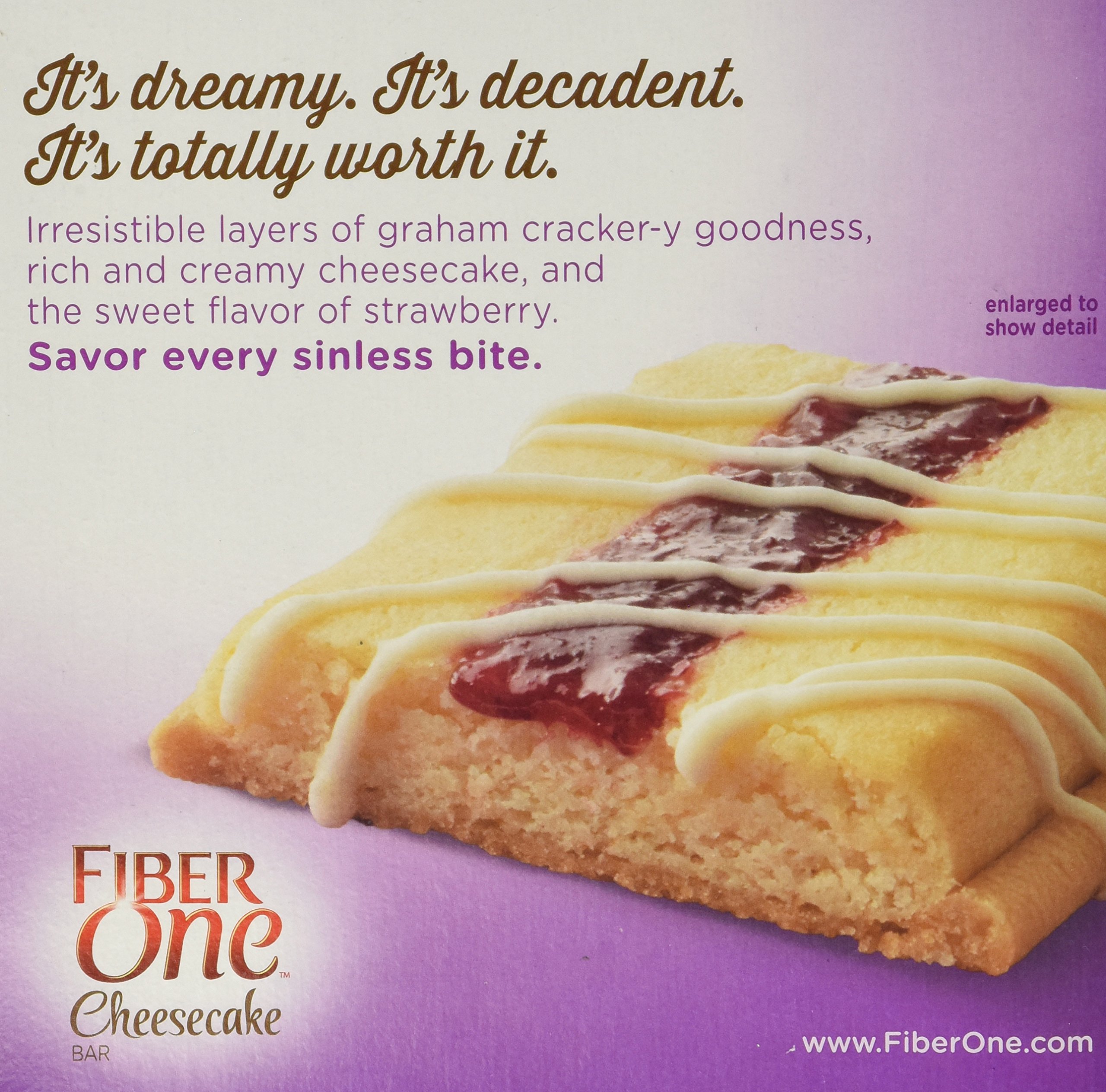 Fiber One Cheesecake Bar, Strawberry, Dessert Bar, 5 Fiber Bars, 6.75