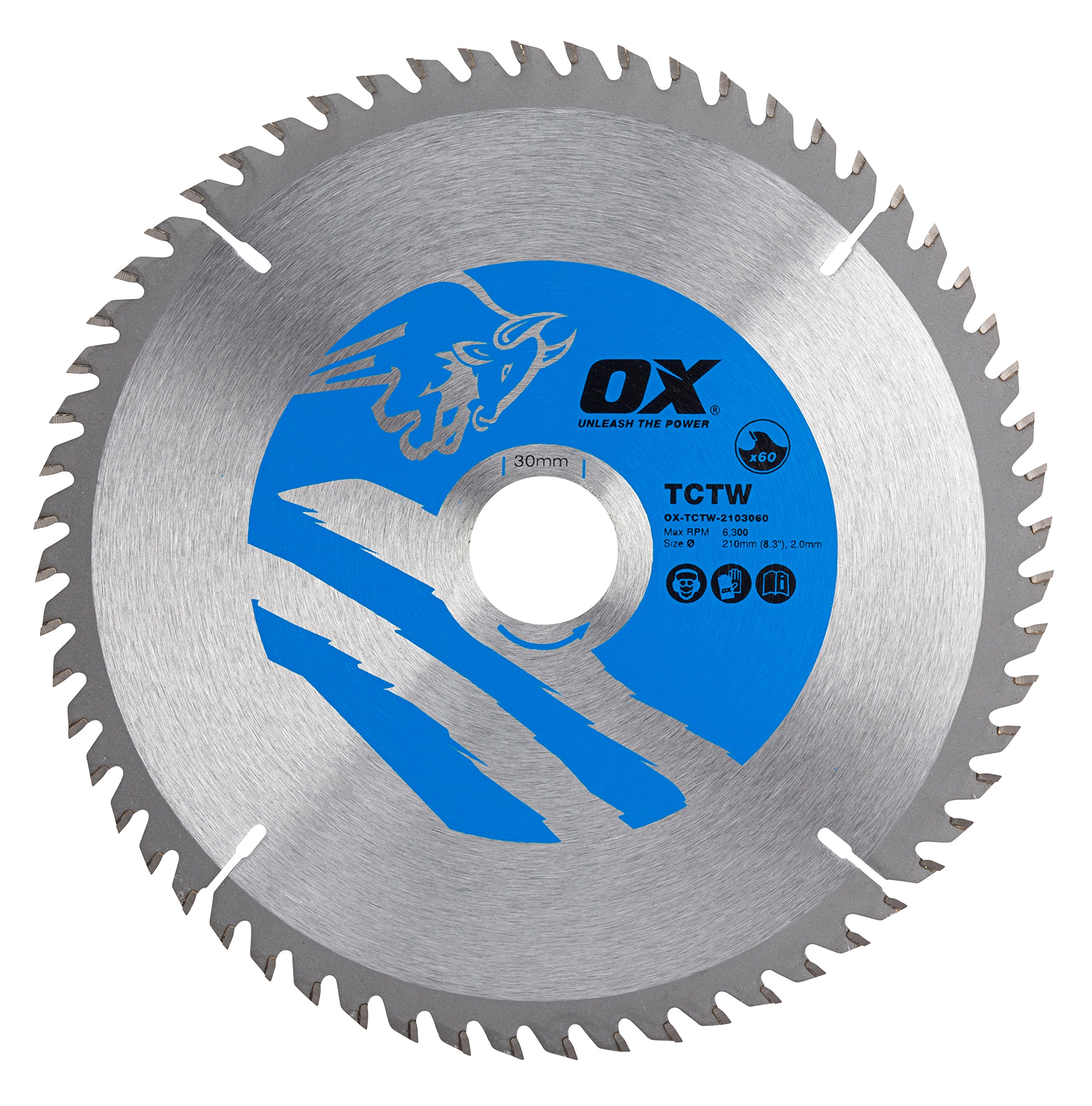 OX Wood Cutting Circular Saw Blade 210/30mm, 60 Teeth ATB