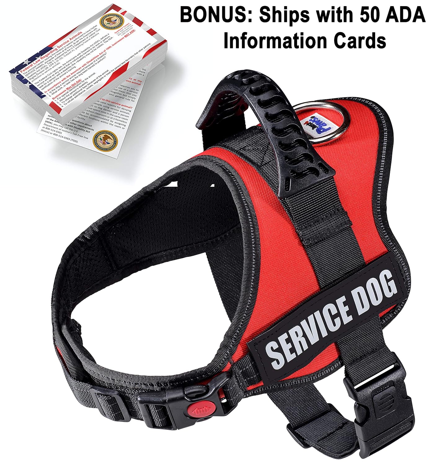 Just 4 Paws Service Dog Harness Jacket with Padded Handle