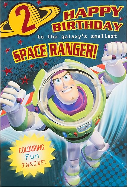 Hallmark Toy Story 2e Verjaardagskaart Buzz Lightyear Medium Oud Model Amazon Nl Kantoorproducten