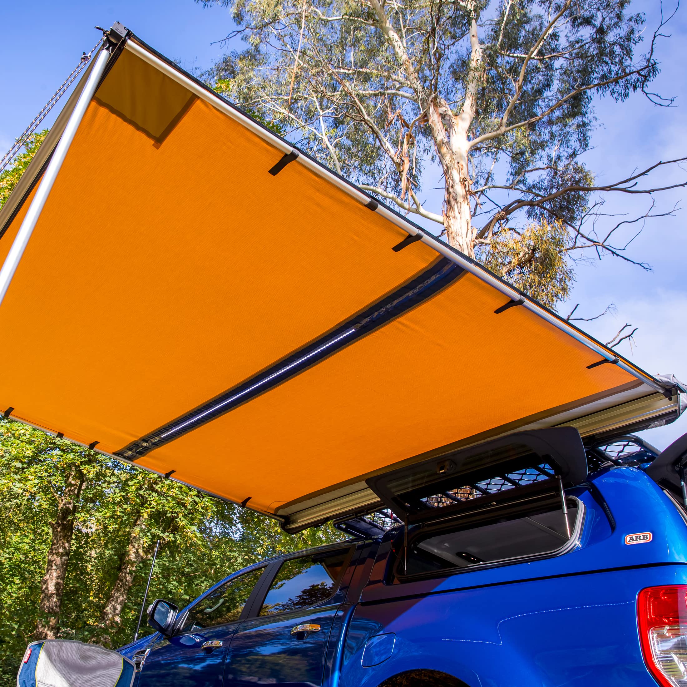 Photo 1 of ***(PARTS ONLY BROKEN -SELLING AS IS)*** ARB 4x4 Accessories 814410 Retractable Awning with Led Light Strip Included 2500x2500mm 8.2 Feet, Ideal for Camping, Roadtrips, Outdoor Trips, Travel, Expeditions, RV, Camper, 4x4 and SUV