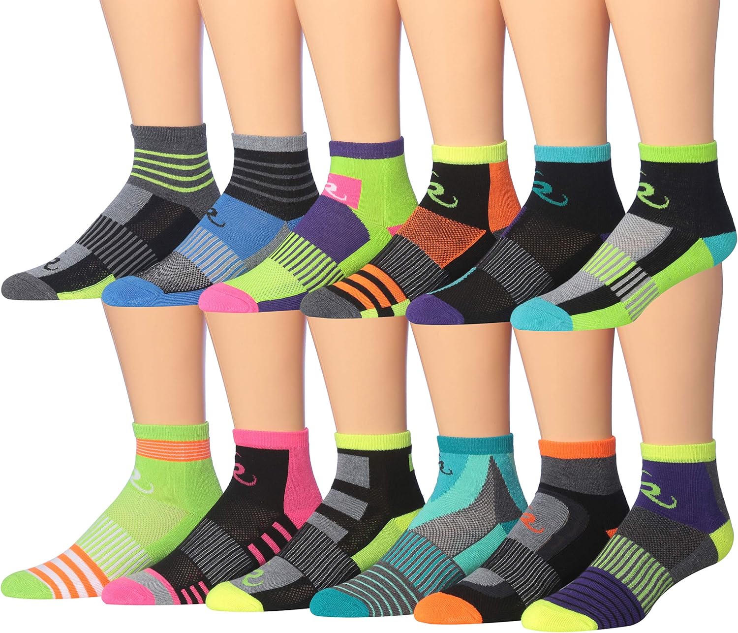 Ronnox Women's 12-Pairs Running & Athletic Sports Performance Ankle/Quarter Socks at  Women’s Clothing store