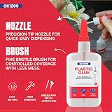 GH1200 2-IN-1 Plastic Glue with Brush & Nozzle, Quick Bonding view 2