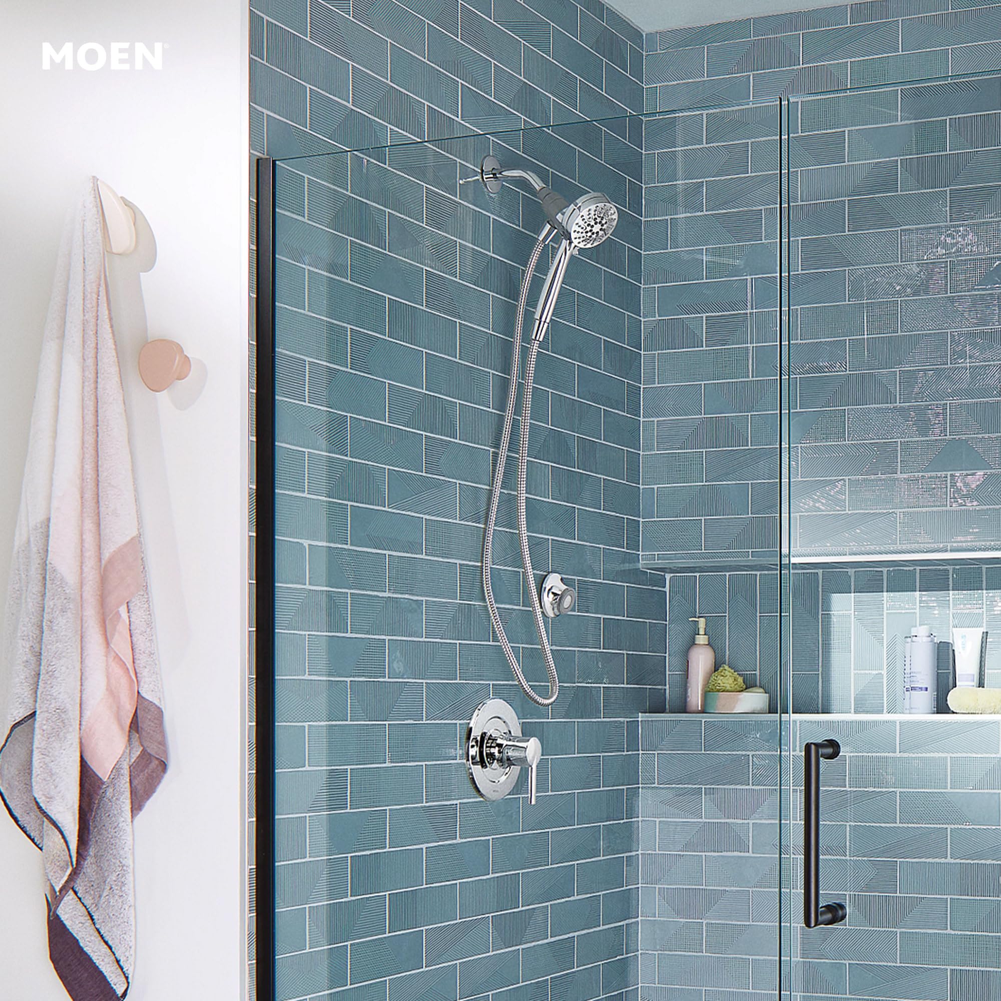 Moen Engage Magnetix Shower Head with Handheld Sprayer, 6 Handheld Shower Head Spray Functions, Chrome Finish, 26100EP
