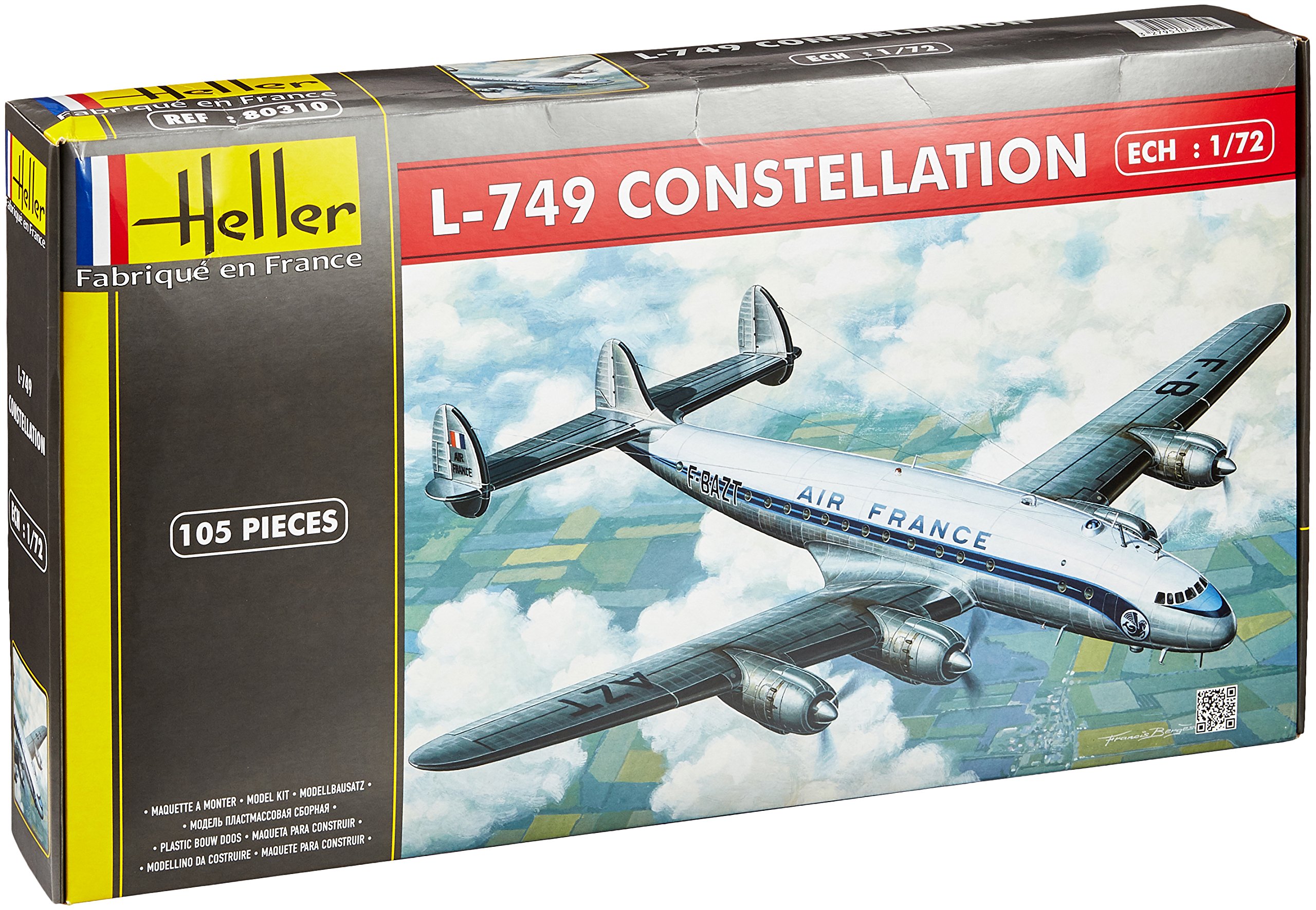 Heller 80310 "L-749 Constellation Air France Model Kit, 1:72 Scale