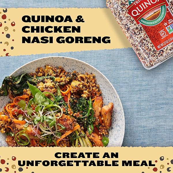 RICESELECT TRI-COLOR QUINOA, PREMIUM GLUTEN-FREE SEED, STAR-K KOSHER, AND NON-GMO QUINOA, 22-OUNCE JAR