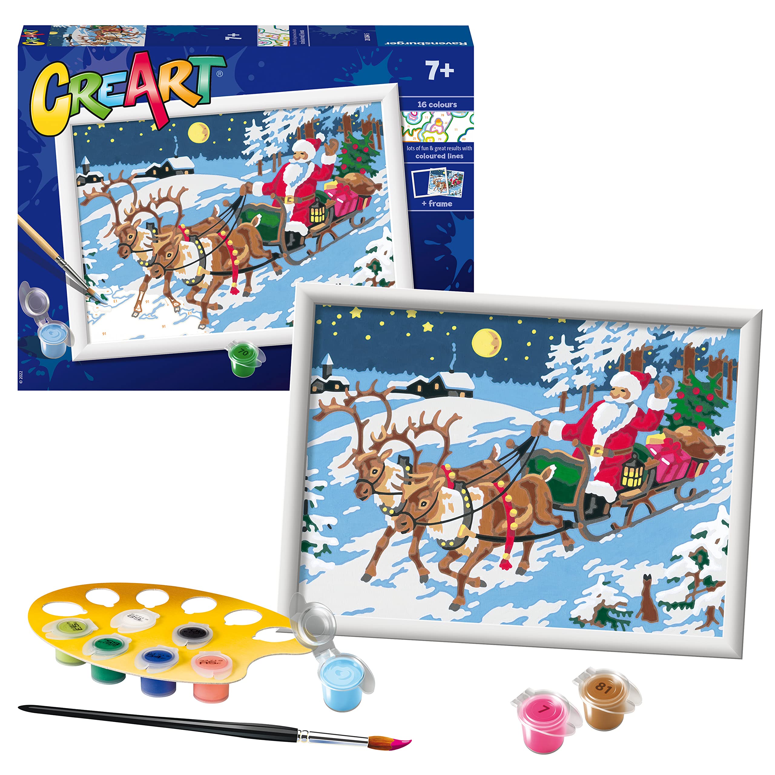 Ravensburger CreArt The Night Before Christmas Numbers for Children - Painting Arts and Crafts Kits for Age 7 Years Up