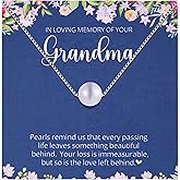 Aesnefe Grandma Remembrance Necklace, Grandmother Memorial Gift, Sympathy Gifts for Loss of Grandma, Grief Gifts, In Memory of Grandmother Jewelry, Bereavement Keepsake Condolence