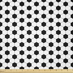 Ambesonne Soccer Fabric by The Yard, Abstract